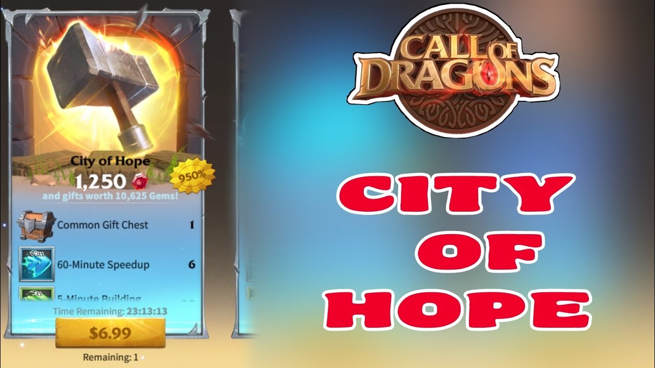 Call of dragons City of hope full bundle contents YouTube