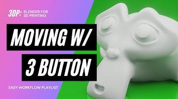 Moving with 3 Button Mouse | Blender for 3D Printing