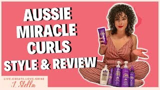 THIS is what HAPPENED when I used the AUSSIE MIRACLE CURLS LINE | Review &amp; Style | J. Stella