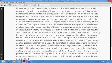 Constraint based Soft Tissue Simulation for Virtual Surgical Training