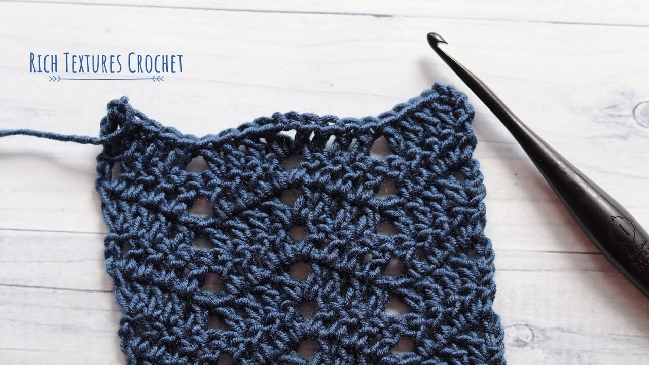 Peephole Chevron Stitch How to Crochet YouTube