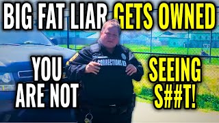 Idiot Female Officer Gets Owned! Violating Rights In Public Sidewalk! Id Refusal 1st Amendment Audit