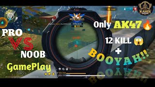 AK47 🔥 12 KILL BOOYAH!! 😱 INSANE SOLO GAMEPLAY | GARENA FREE FIRE #freefire #gaming #ffshorts