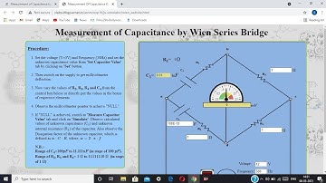 measurement of capacitance by wien bridge on vlab l wien bridge readings