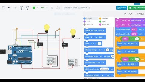 Automatic Street Light Usng Arduino at Tinkercad | Arduino Project | Major Project | Block Coding