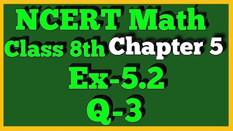 Q 3-Ex 5.2- Data Handling-NCERT Maths Class 8th-Chapter5