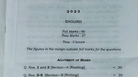 AHSEC HS First year Examination 2023|English question paper with solved grammar part|Class 11English