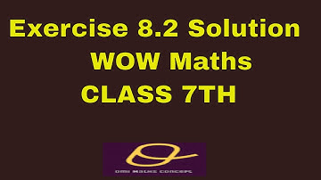 Exercise 8.2 Solution Chapter Ratio and PROPORTION Class 7th WOW Maths #ICSE