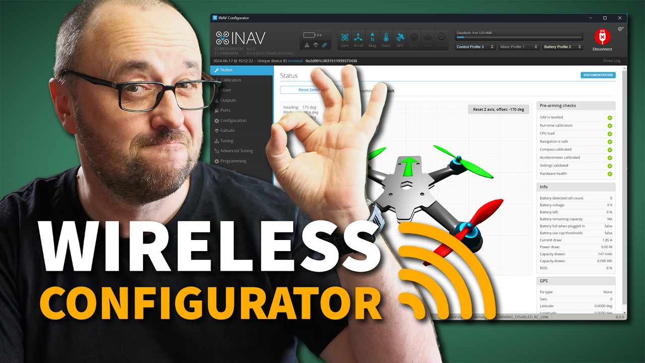 INAV Configurator Wireless Mode - YouTube