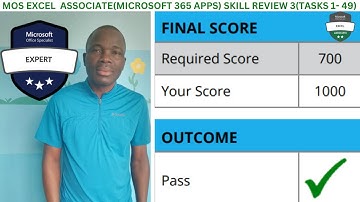 Excel 365 Associate Skill Review 3 | Master Tasks 1–49 for MOS MO-210 Success!