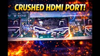 HDMI Port Replacement | Crushed Connector Rebuild Using Cold‑Flow Soldering | SolderTech Labs
