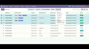 Inventory Mass Tags video Odoo