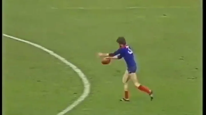 David Allday kicks a long goal from 50 - Melbourne...