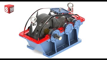 Helical Gear Box - GearBox Assembly (Project 03) Design by Solidworks