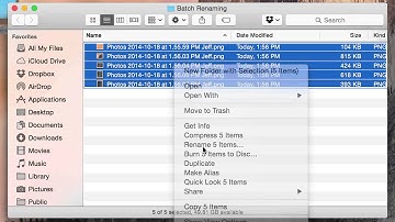 How to batch rename files in OS X Yosemite