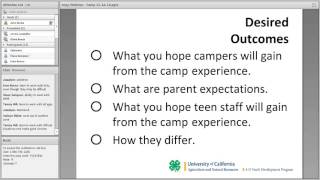 Program Design & Development - 4-H Camp