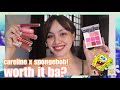 NEW SPONGEBOB x CARELINE (Swatch and Review) - WORTH IT BA? | Miss Bea