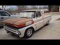 My new to me 1966 chevy c10 sitting on 1972 chevy c10 truck frame gets first wash job in 20 years