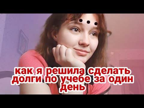 как я пыталась сдать долги по учебе