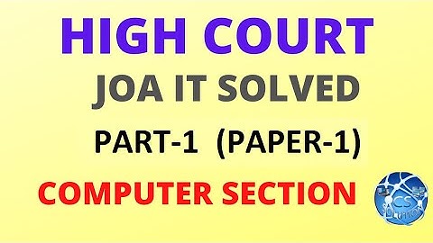 HP HIGH COURT JOA PART 1 SOLVED COMPUTER SECTION |#HPHIGHCOURT #HPSSCPAPER #JOAIT #HPPAPER #HPCLERK