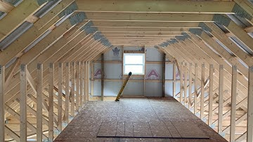 Attic Style Trusses Post Frame Room | Old Fort, Ohio