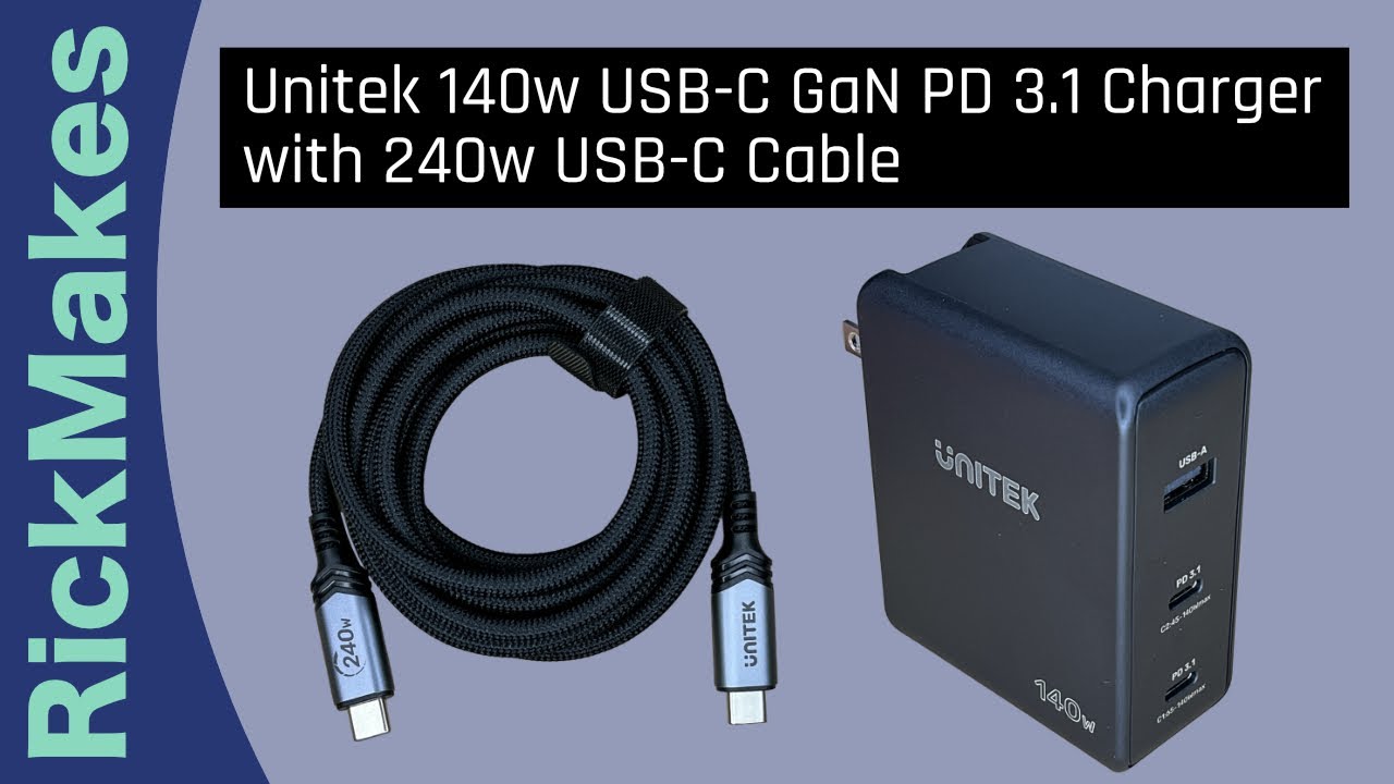 UGREEN USB C Charger 140W, 3 in 1 Fast GaN Charger with 240W USB C Cable,  Compatible with Laptop MacBook, iPad, iPhone 