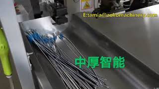 Automatic flat twin cable stripping crimping and sleeve insertion machine