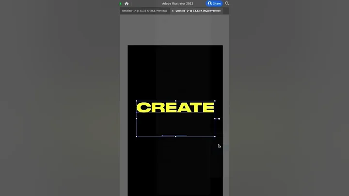 Blended Text Effect - Illustrator CC Tutorial #shorts