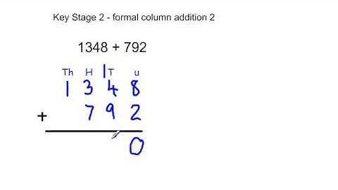 Key Stage 2 addition column 2