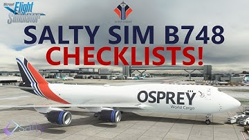 Salty Simulations Boeing 747-8 Electronic Checklists Feature | Microsoft Flight Simulator