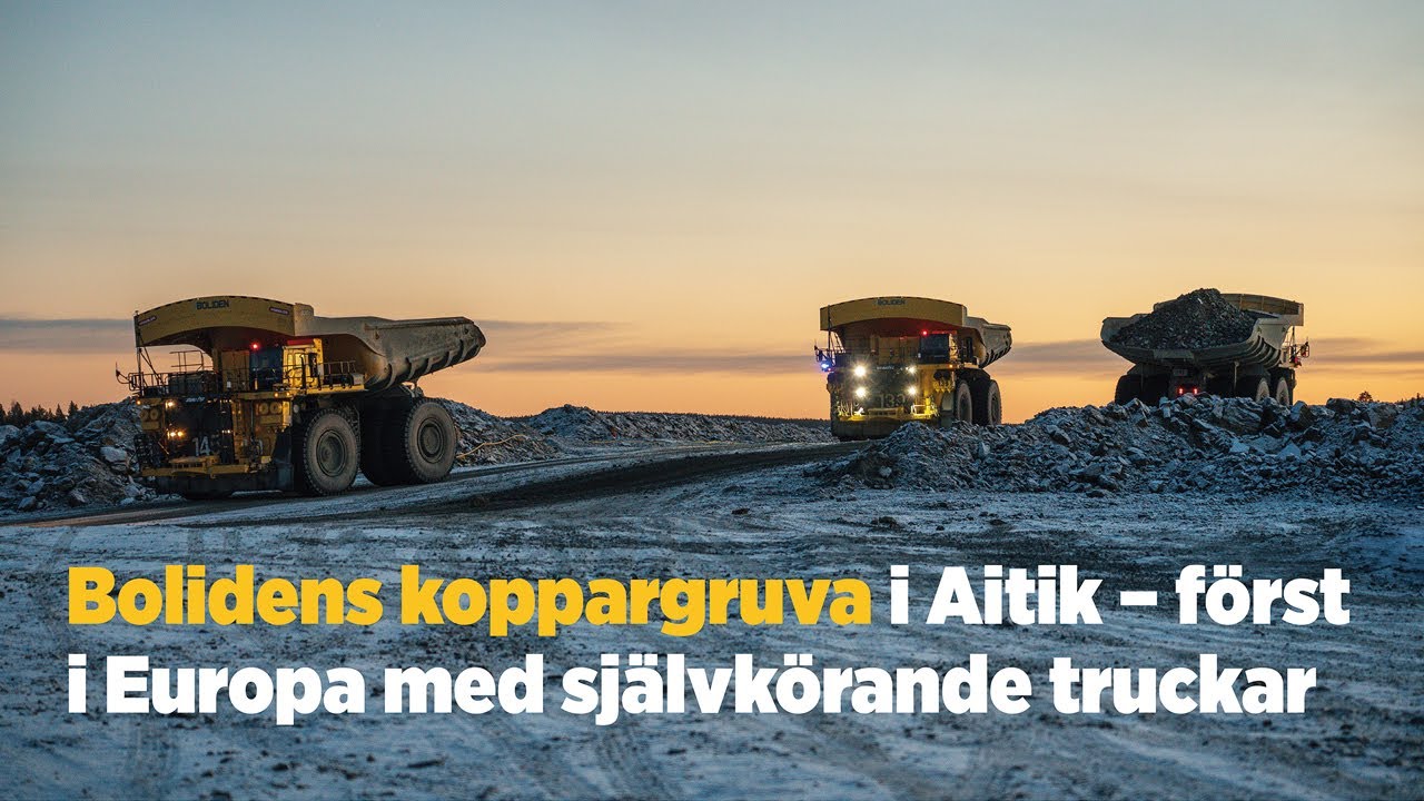Bolidens koppargruva i Aitik – först i Europa med självkörande truckar