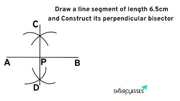 Draw a line segment of length 6.5 cm and construct its perpendicular bisector. @SHSIRCLASSES
