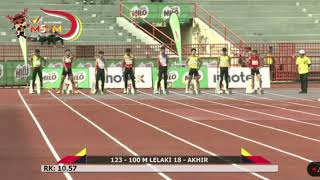 MSSM N9 2023 | FINAL 100M | L18 | PERAK | JAD RIZALMAN [SABAH]