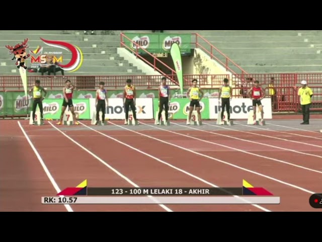 MSSM N9 2023 | FINAL 100M | L18 | PERAK | JAD RIZALMAN [SABAH] class=