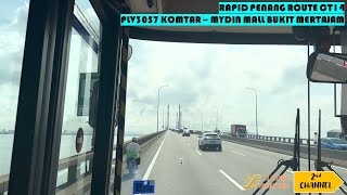 【Rapid Penang Route CT14】Scania K250UB Bus PLV3057 Ride From KOMTAR to Mydin Mall Bukit Mertajam