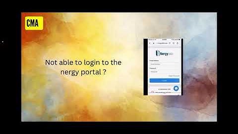 What to do if you are not able to login to the nergy portal | skill training | CMA INTER