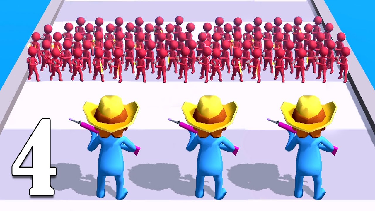 Gun Clash 3D Max Levels Gameplay Walkthrough (iOS,Android) Part 4 | Level 31-40