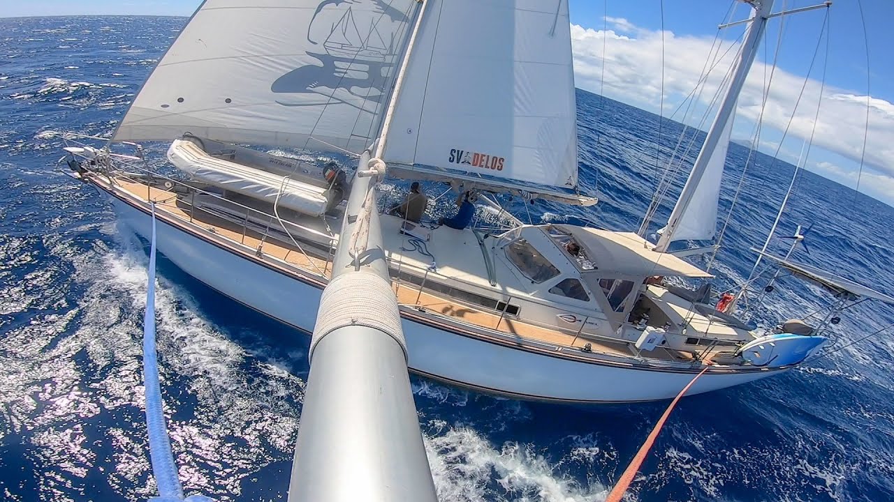 75 MIN SLOW TV ASMR OCEAN SOUND- Relax while sailing on the ocean! Sailing Vessel Delos