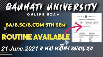 🔥 GU BA/BSc/BCom 5th sem routine available • BA/BSc/BCom 5th sem routine download #TheUniqueAsomiya