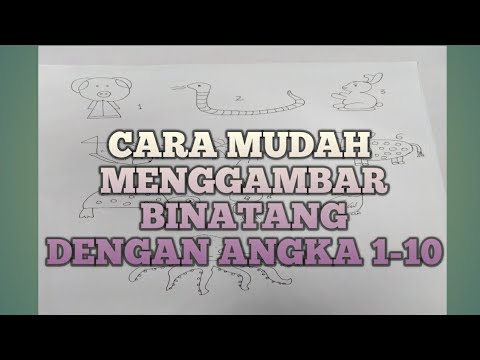  Menggambar  binatang  animasi dengan  angka  1 10 YouTube