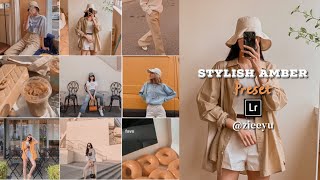 HOW TO EDIT STYLISH AMBER Lightroom Preset | Instagram Feed + Free DNG LINK | zieeyu2020