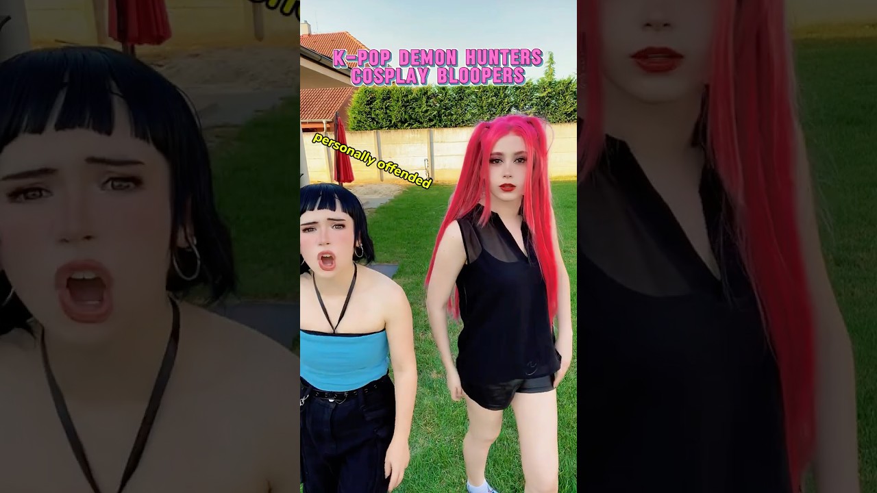 KPDH cosplay bloopers | Zoey & Mira @witchera_ #cosplay | K-Pop Demon Hunters