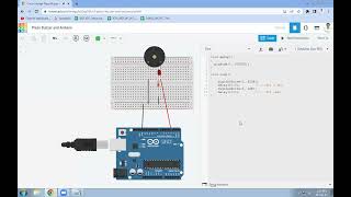 Piezo Buzzer & Arduino using Tinkercad