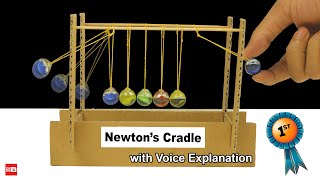 Making Amazing Newton’s Cradle from Cardboard | Cardboard DIY with Explanation