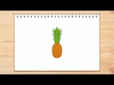 Ananas Nasıl Çizilir? - Ananas Boyama