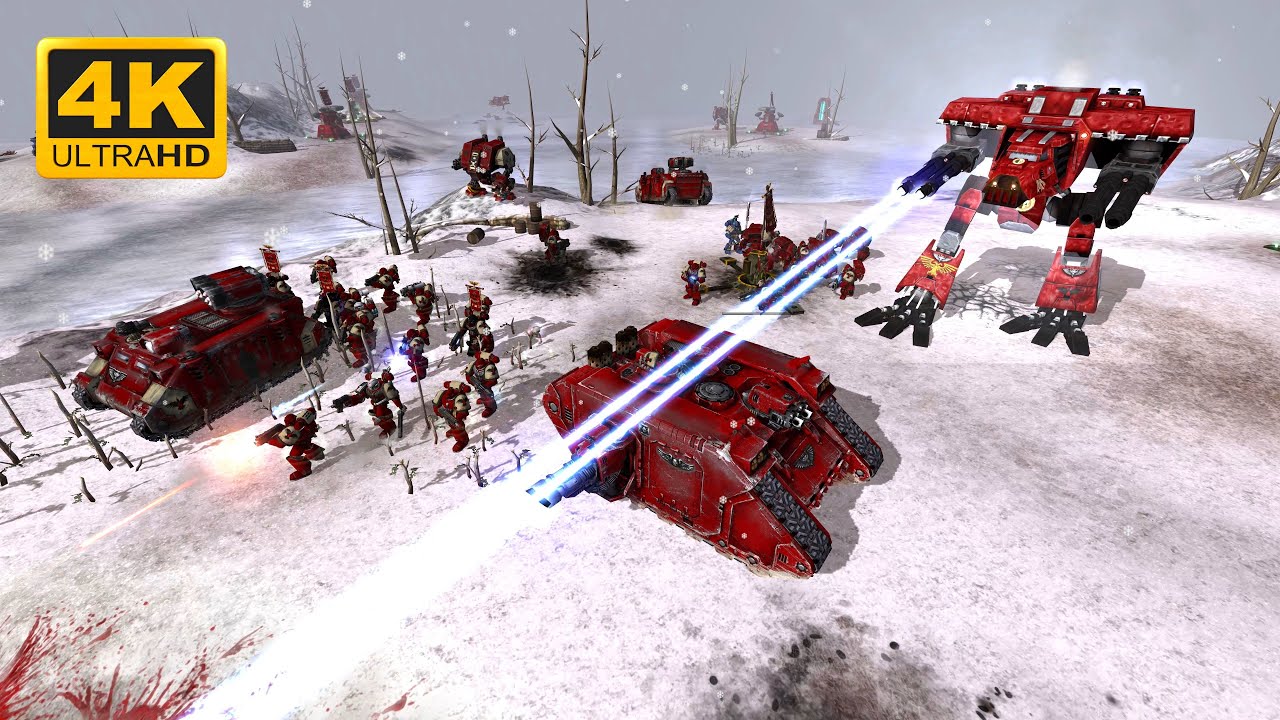 A BIG BATTLE! Space Marines vs Eldar - Warhammer 40K Dawn Of War ...