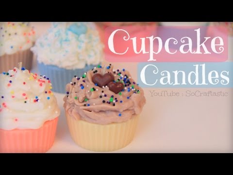 DIY CUPCAKE CANDLE - Room Decor - How To - SoCraftastic