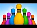 Learn Colors with Colors 3D Bowling Game | Learning Colors for Children