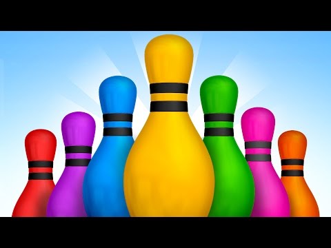 Colors for Children to Learn with 3D Bowling Game - Colours Videos  Collection for Children 