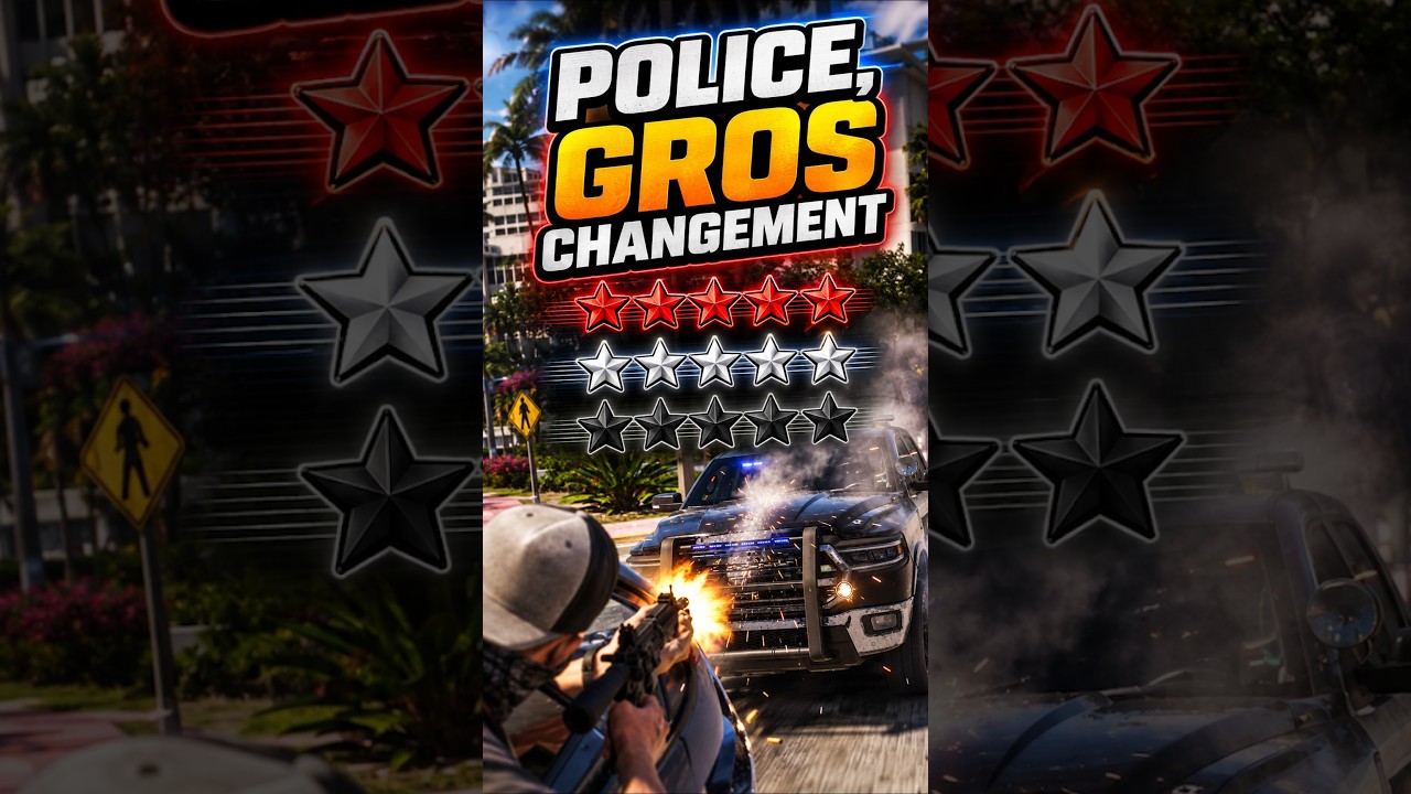 Les Nouvelles Étoiles ROUGES, NOIRES ET BLANCHES de GTA 6 🚨 Fonctionnement de la POLICE